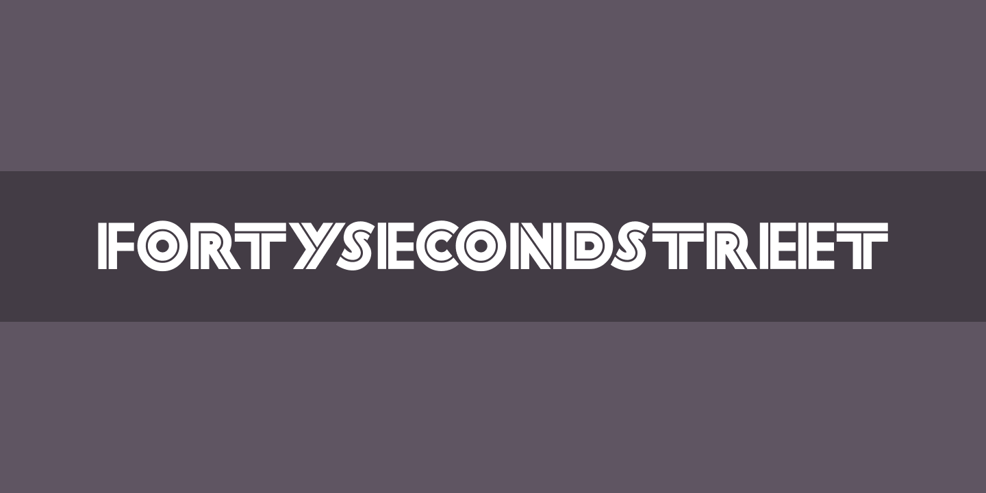 Beispiel einer FortySecondStreet-Schriftart